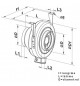 Ventilator centrifugal metalic pt. tubulatura diam 98 mm