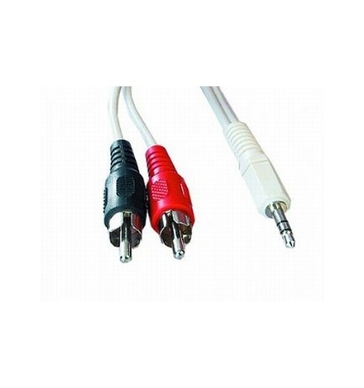 Cablu Audio stereo, conectori jack de 3.5mm la RCA, lungime cablu: 2.5m, bulk, Negru, GEMBIRD (CCA-458-2.5M)