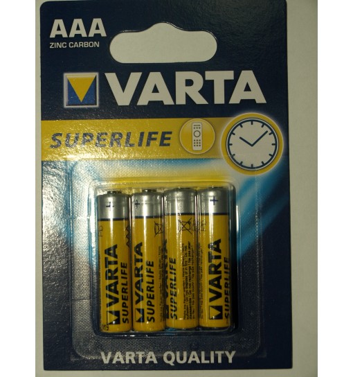 Set 4 baterii Varta Superlite AAA/R3